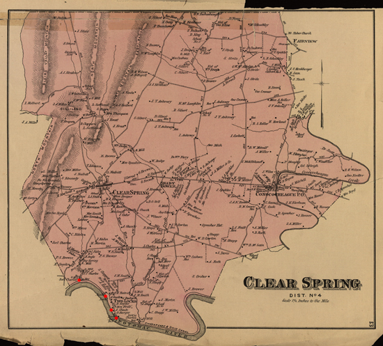 Map of Clear Spring District, 1877