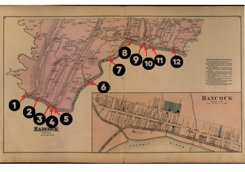 Hancock District Illustrated Map 1877