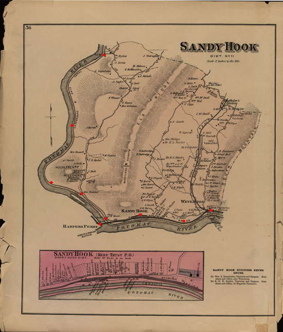 Map of Sandy Hook District, 1877