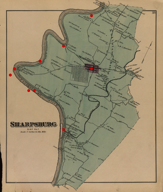 Map of Sharpsburg District, 1877