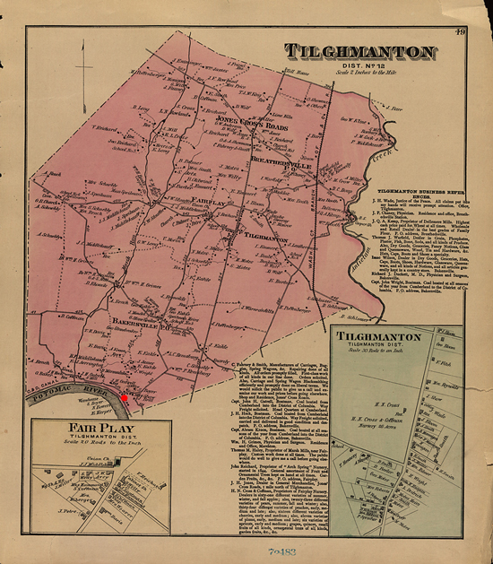 Map of Tilghmanton District, 1877