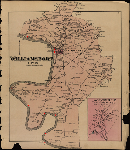 Map of Williamsport District, 1877