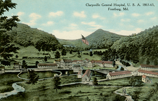 Drawing of Clarysville Hospital 1867