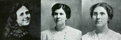 3 photos of Mary Johns, Sarah Gunnette, and Annie O'Rourke