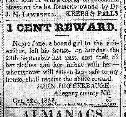 Newspaper article titled "1 Cent Reward"