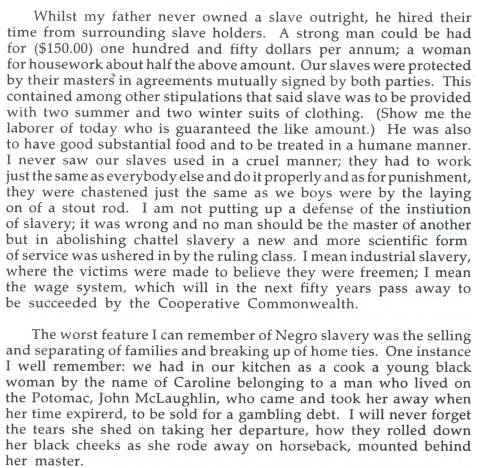 Diary excerpt from Benjamin Deffinbaugh circa 1920s