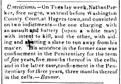 News advertisement in Torch Light, 1831 - "Convictions"