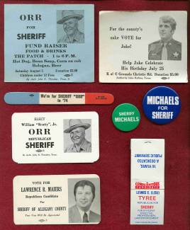 Images of local election Campaign cards - Allegany County MD