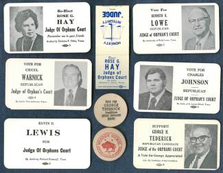 Images of local election Campaign cards - Allegany County MD