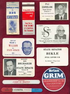 Images of local election Campaign cards - Allegany County MD