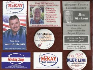 Images of local election Campaign cards - Allegany County MD