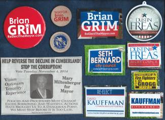 Images of local election Campaign cards - Allegany County MD