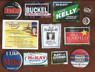 Images of local election Campaign cards - Allegany County MD