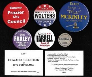 Images of local election Campaign cards - Allegany County MD