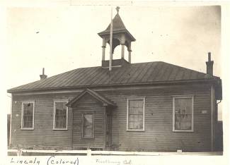 Black and white image of Lincoln (colored) school in Frostburg MD