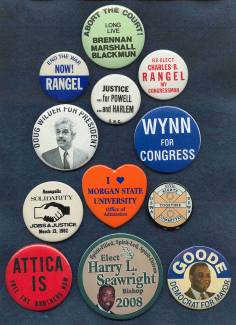 Display setting of 12 buttons of various black political candidates