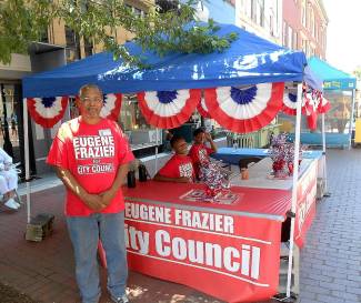 Eugene Frazier City County booth at Heritage Days in Cumberland MD 2016