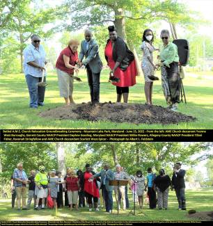 Images of group of people at ground breaking ceremony