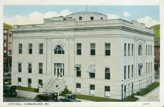 Postcard of Allegany County City Hall circa unknown