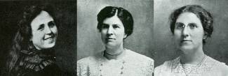 3 photos of Mary Johns, Sarah Gunnette, and Annie O'Rourke