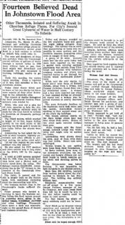 News article from Cumberland Evening Times, 1936-03-18