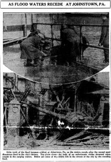 Photos of Flood waters from 1936 Flood, Johnstown, PA