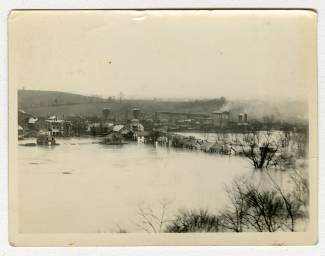 Photo of flooded homes across the Conococheague Creek - 1936 Flood