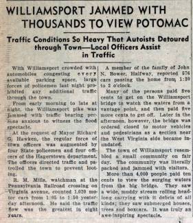 News article from Hagerstown Morning Herald, 1936-03-19