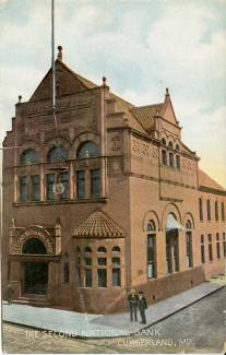 Postcard of former Second National Bank building, Cumberland MD