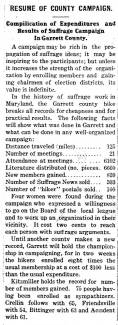 News article from The Republican, article title "Resume of County Campaign", 1914