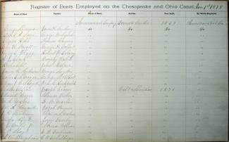 Scan of Canal Boat Ledger, 1878