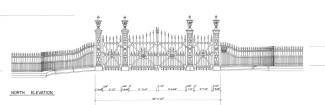 Drawing of gates from Antietam National Cemetery, 1986