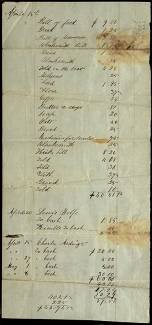Store ledger, handwritten, from unknown time; 
