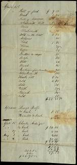 Store ledger, handwritten, from unknown time; 