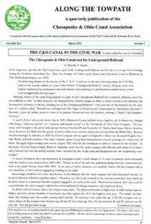Copy of cover page - "Along the Towpath"; Chesapeake & Ohio Canal and the Underground Railroad