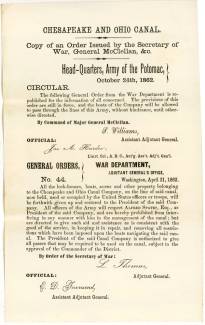 Copy of an Order Issued by the Secretary of War, General McClellan, &c., 1862