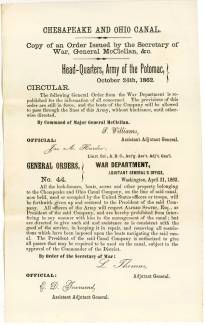 Copy of an Order Issued by the Secretary of War, General McClellan, &c., 1862