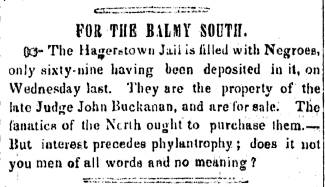 Opinion in Weekly Casket, 1850 - "For the Balmy South."