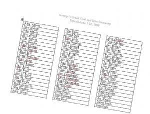 Image capture of spreadsheet list