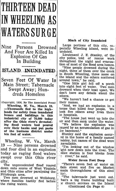 News article from Cumberland Evening News, 1936-03-19