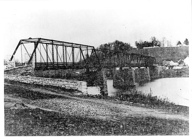 Picture is of the third toll bridge built from the Maryland town of Bridgeport to Shepherdstown, West Virginia