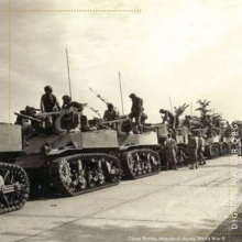 Image of soldier on tanks at Camp Ritchie MD