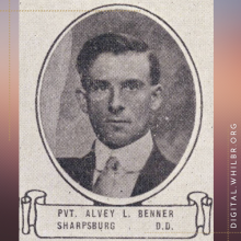Img sketch of Pvt Alvey Benner, a soldier who died during the Flu Epidemic 1918