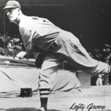 Image of Lefty Grove pitching a baseball