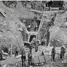 Image of miners working at a refining company