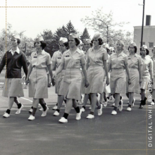 Image of women soldiers walking in formation from Fort Ritchie