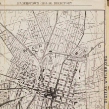 Sketched map of Hagerstown from 1915