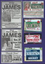 Images of local election Campaign cards - Allegany County MD