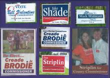 Images of local election Campaign cards - Allegany County MD