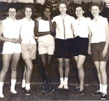 Photo of Allegany High School girls track team 1963